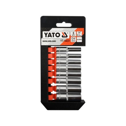 YATO YT-14431 Hosszú dugókulcs készlet 8 részes 1/4