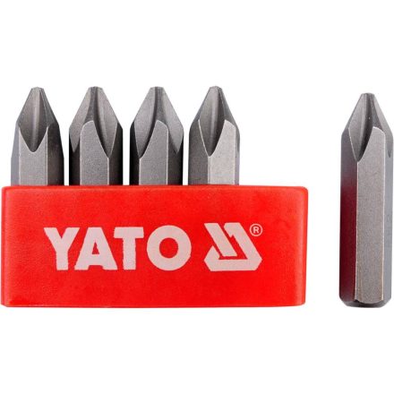 YATO YT-2810 Bithegy készlet 5 részes PH2 36 mm (YT-2800, YT-2801 behajtóhoz) CrV