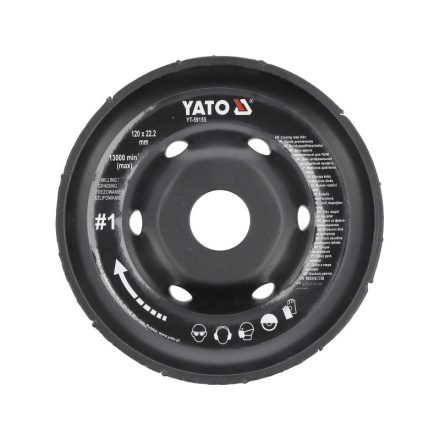 YATO YT-59155 Ráspolykorong durva #1 125 x 22,2 mm