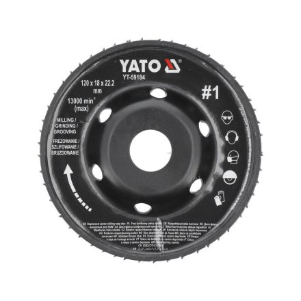 YATO YT-59184 Ráspolykorong durva #1 120 x 22,2 mm