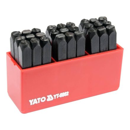 YATO YT-6862 Betűbeütő készlet 6mm 27 részes
