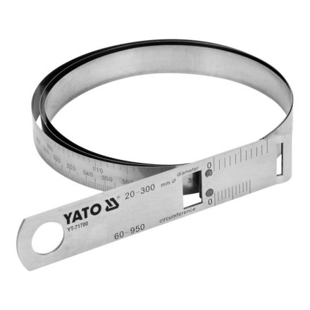 YATO YT-71700 Precíziós mérőszalag (+-0,01 mm), átmérő 30-300 mm, körméret 60-950 mm inox