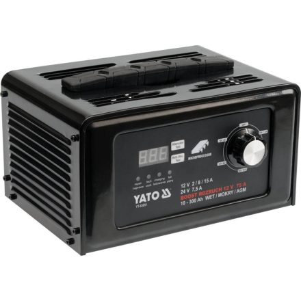 YATO YT-83051 Akkumulátor töltő-indító 12/24 V 15 A 10-300 Ah